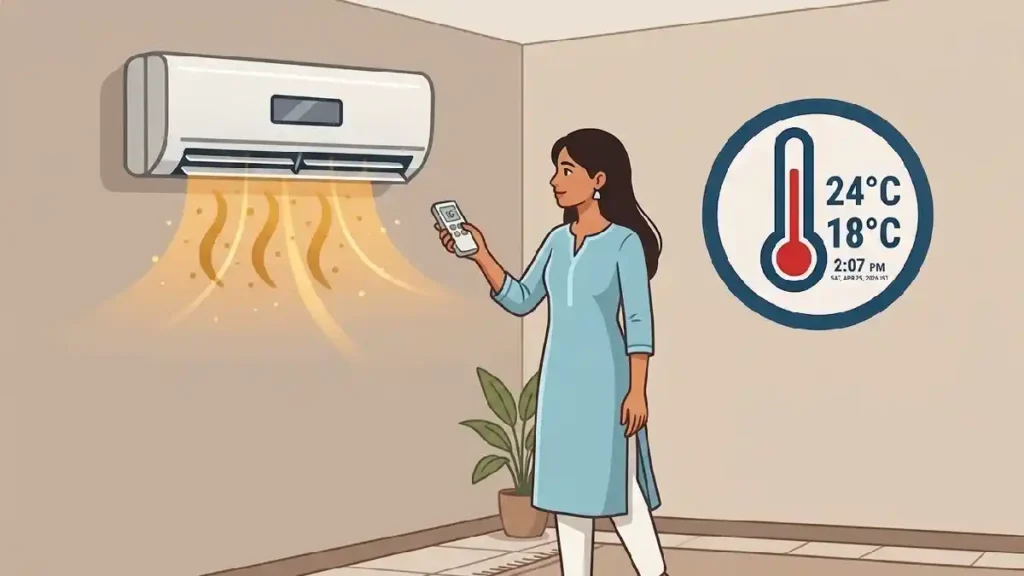 AC ka temperature kitna rakhe